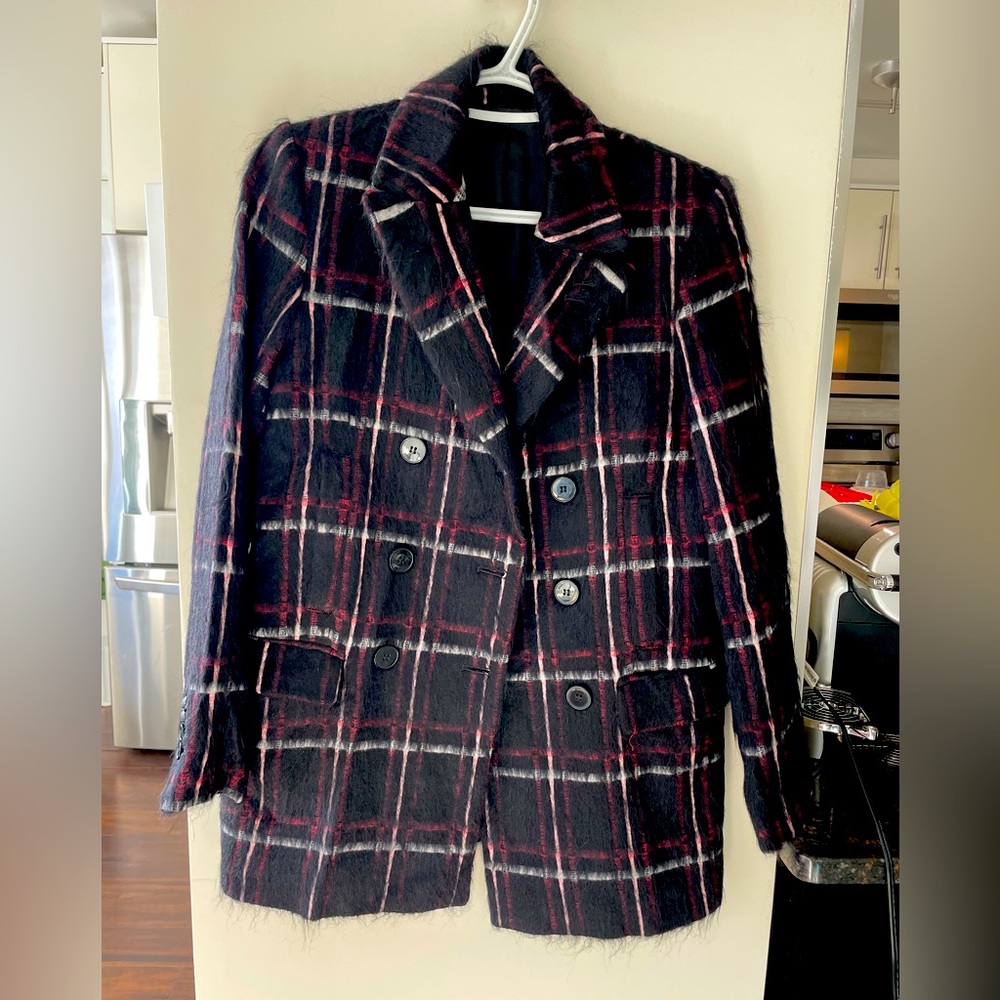 The kooples wool plaid mid season jacket.